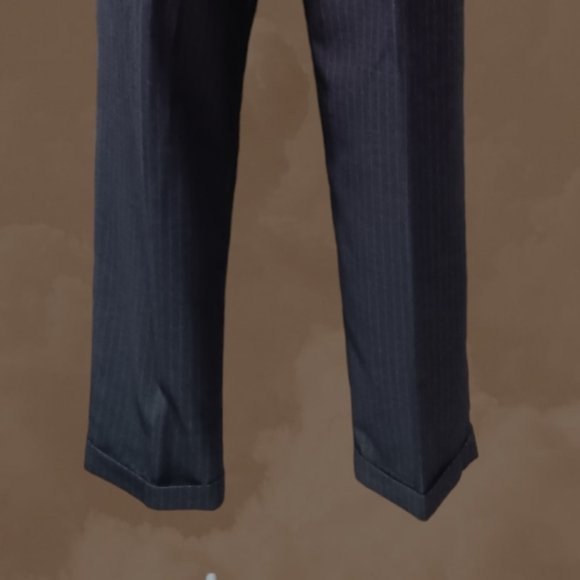 John Henry Men's Pleated Pant Size 36X32 Dress Trouser Dark Grey Cuff Hem - Picture 5 of 12